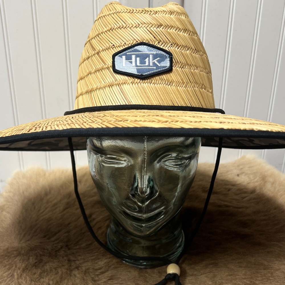 Huk Natural Straw Hat with Black Trim